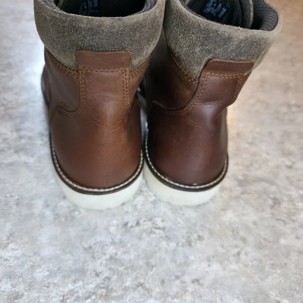 ECCO Mens Jamestown High-Cut Cognac Cocoa Brown Boots Size 9 - 9.5 *Barely Worn